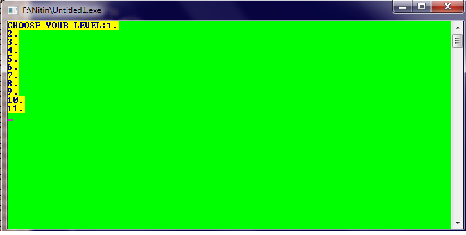 Console shooting game C++
